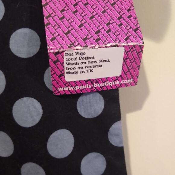 LF Paul's Boutique Polo Shirt Whimsical Polka Dots OS - Picture 3 of 7